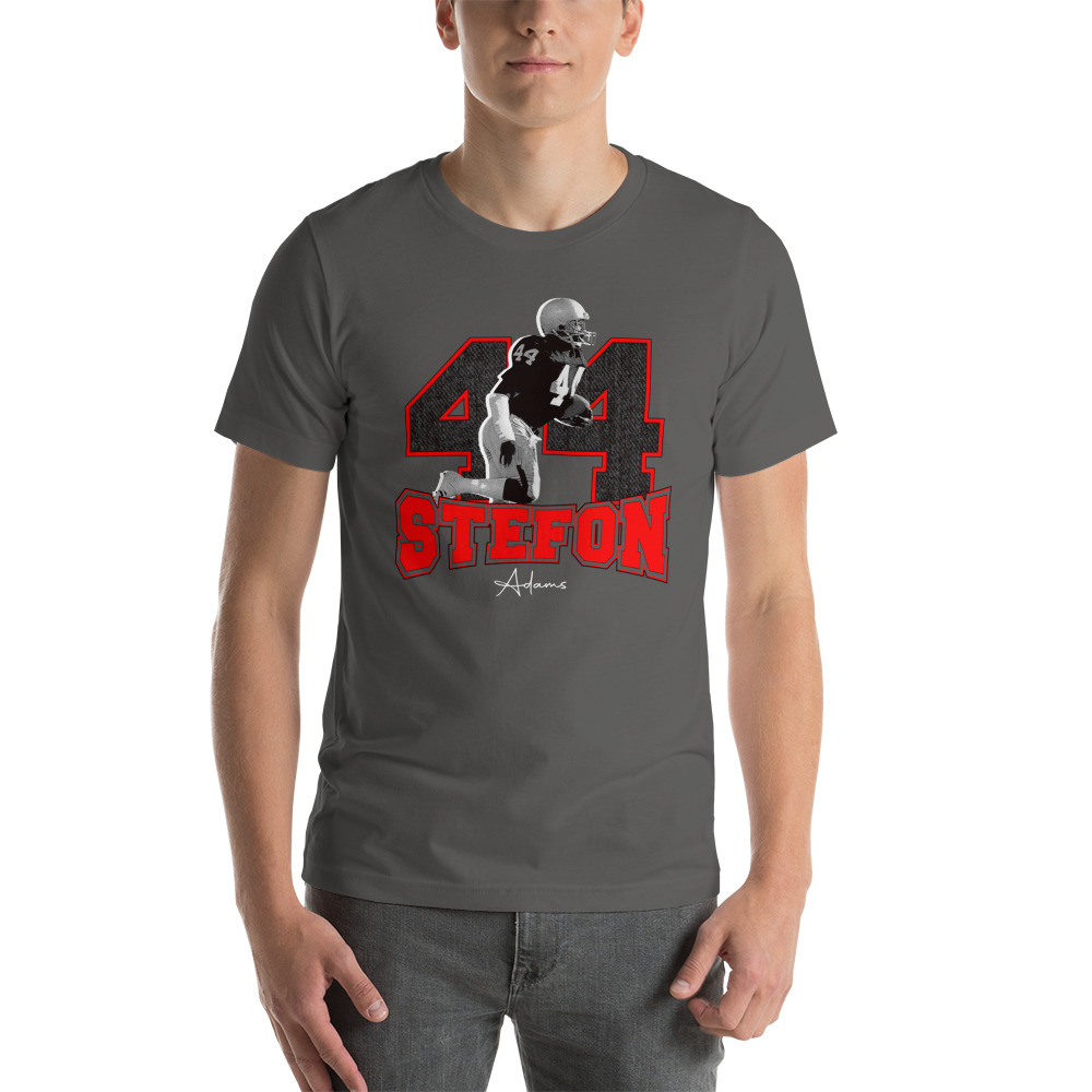 "44" by Stefon Adams Shirt, White Logo on MILLIONS "44" by Stefon Adams Shirt, White Logo