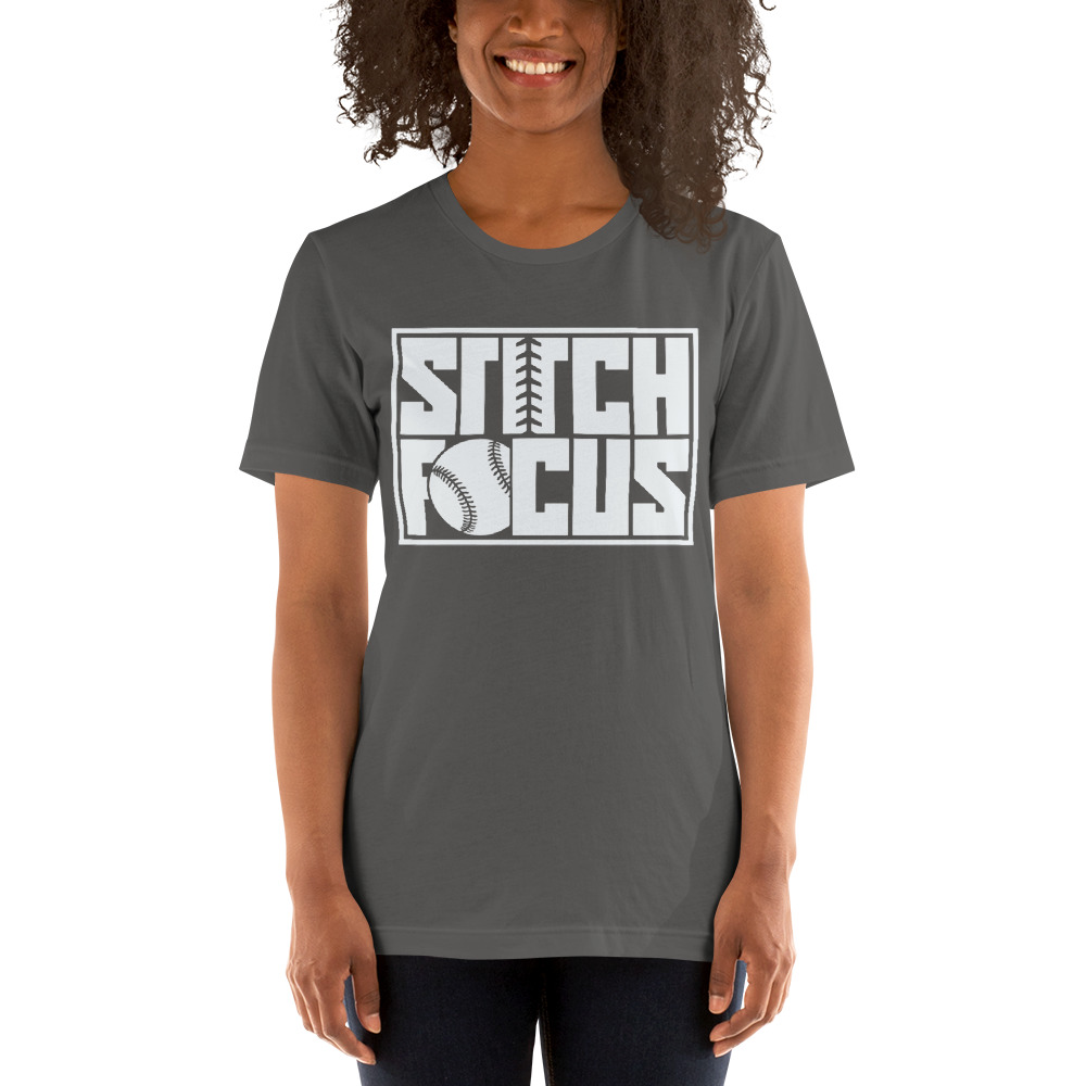 "Stich Focus" by DaRond Stovall Shirt, White Logo
