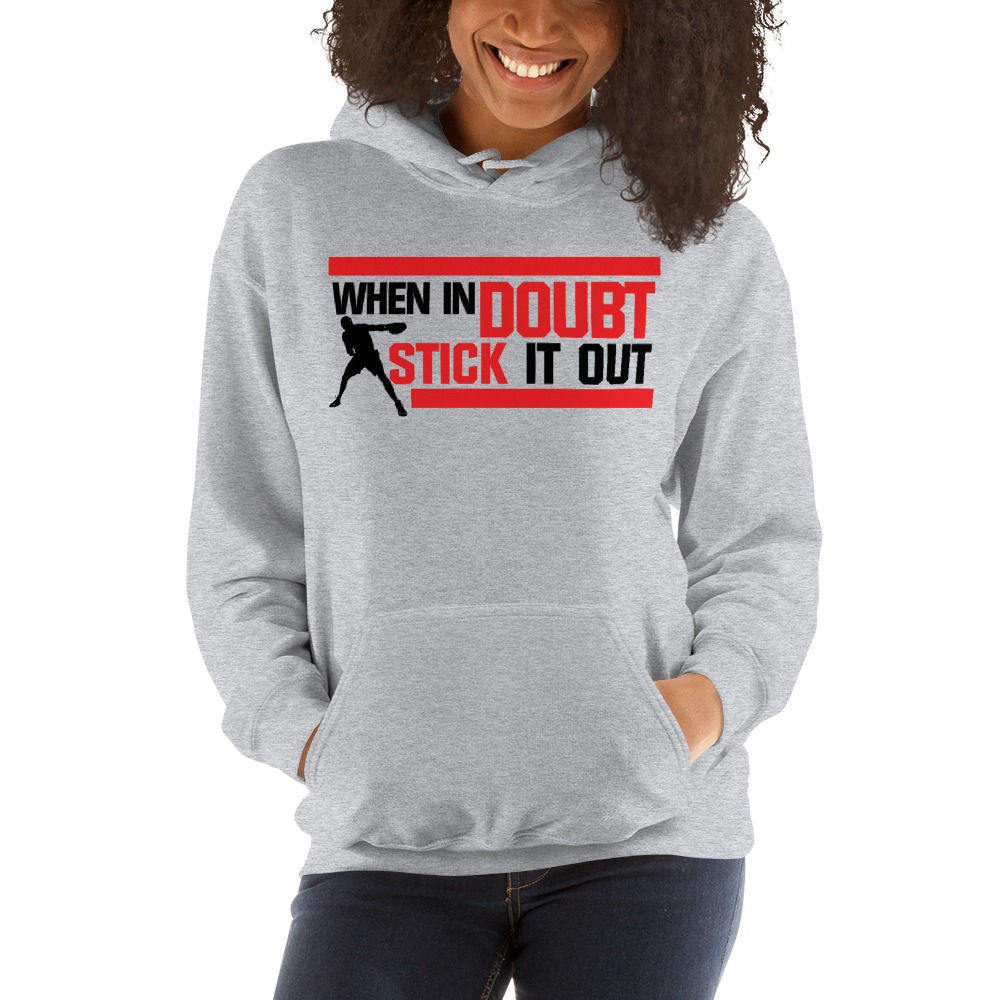 "When in Doubt Stick it out" Mcgirt Boxing Statet, Hoodie, Dark Logo
