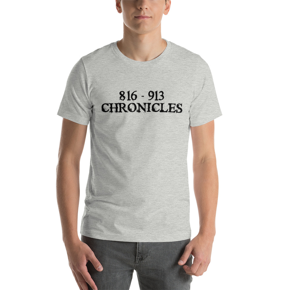 "816-913 Chronicles" by Dontell Gilyard Shirt, Black Logo