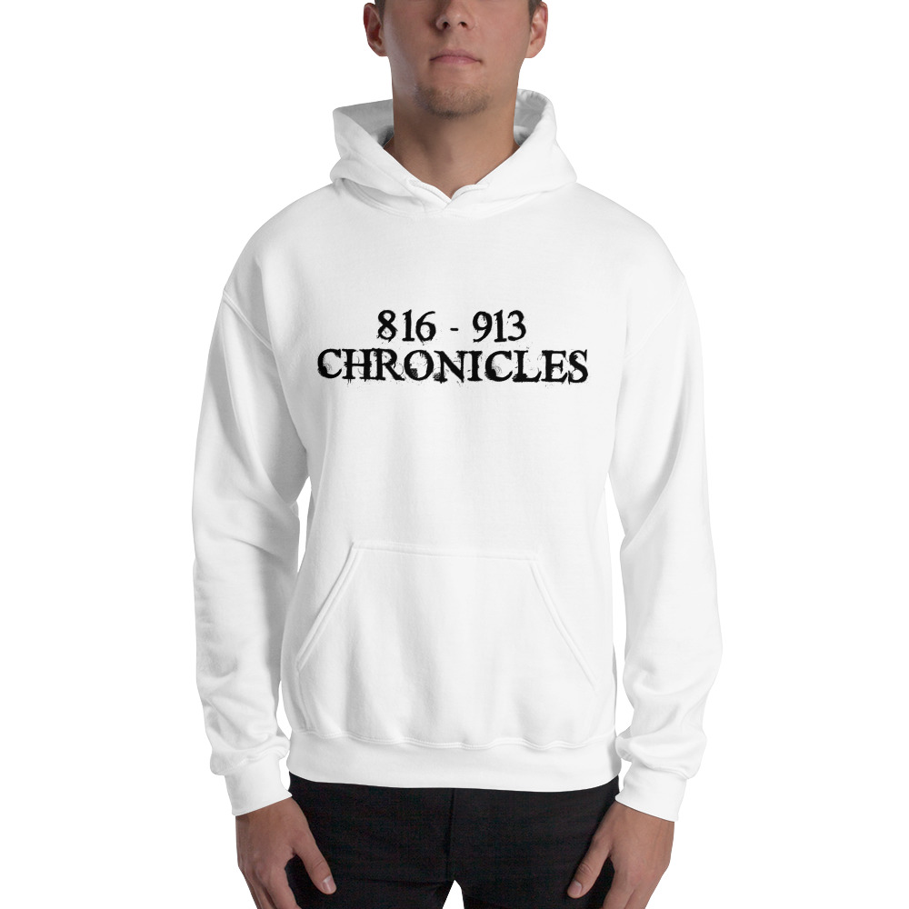 "816-913 Chronicles" by Dontell Gilyard Hoodie, Black Logo