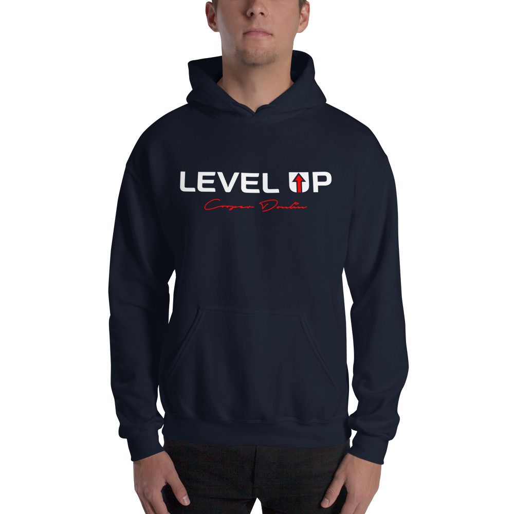 Level Up with Signature Cooper Donlin, Men's Hoodie, White Logo