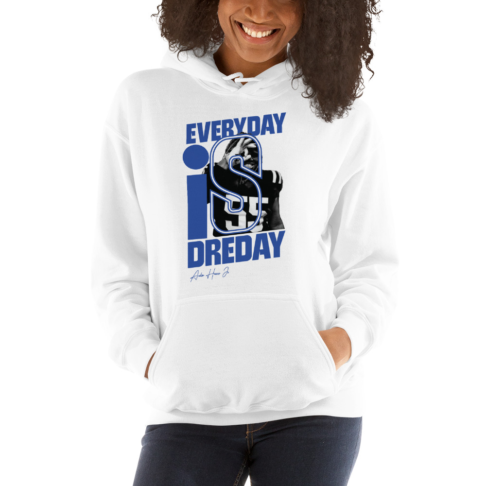 "Everyday is Dreday" by André Harris Jr Hoodie, Dark Logo