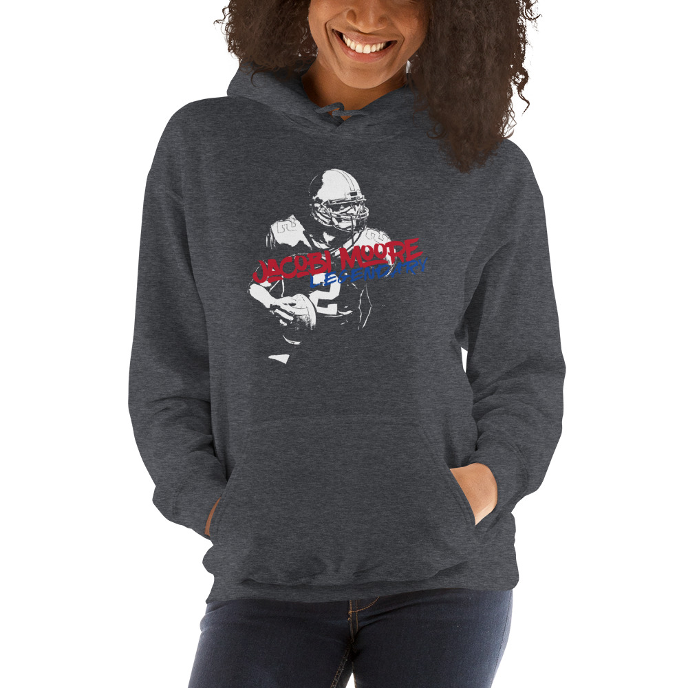 Legendary Jacobi Moore Hoodie, White Logo