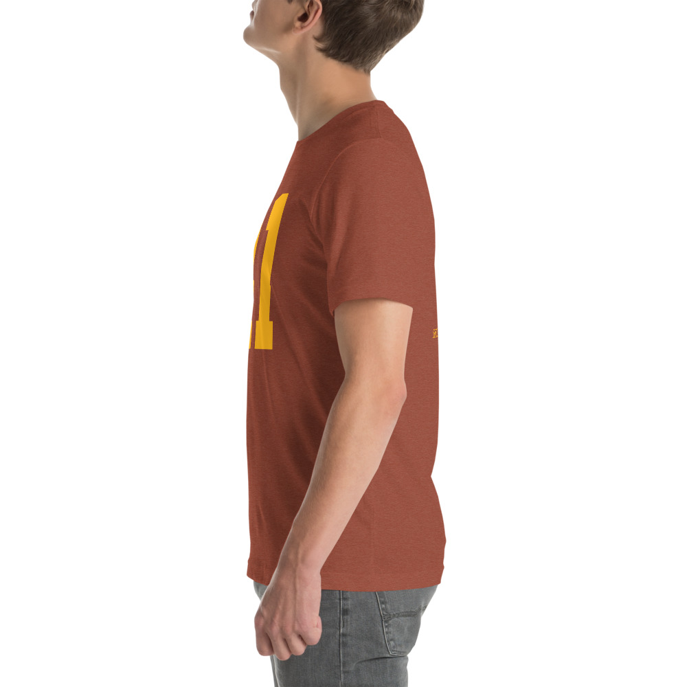 "Commemorative Shirt" by Mike Bass, Front and Back Gold Logo