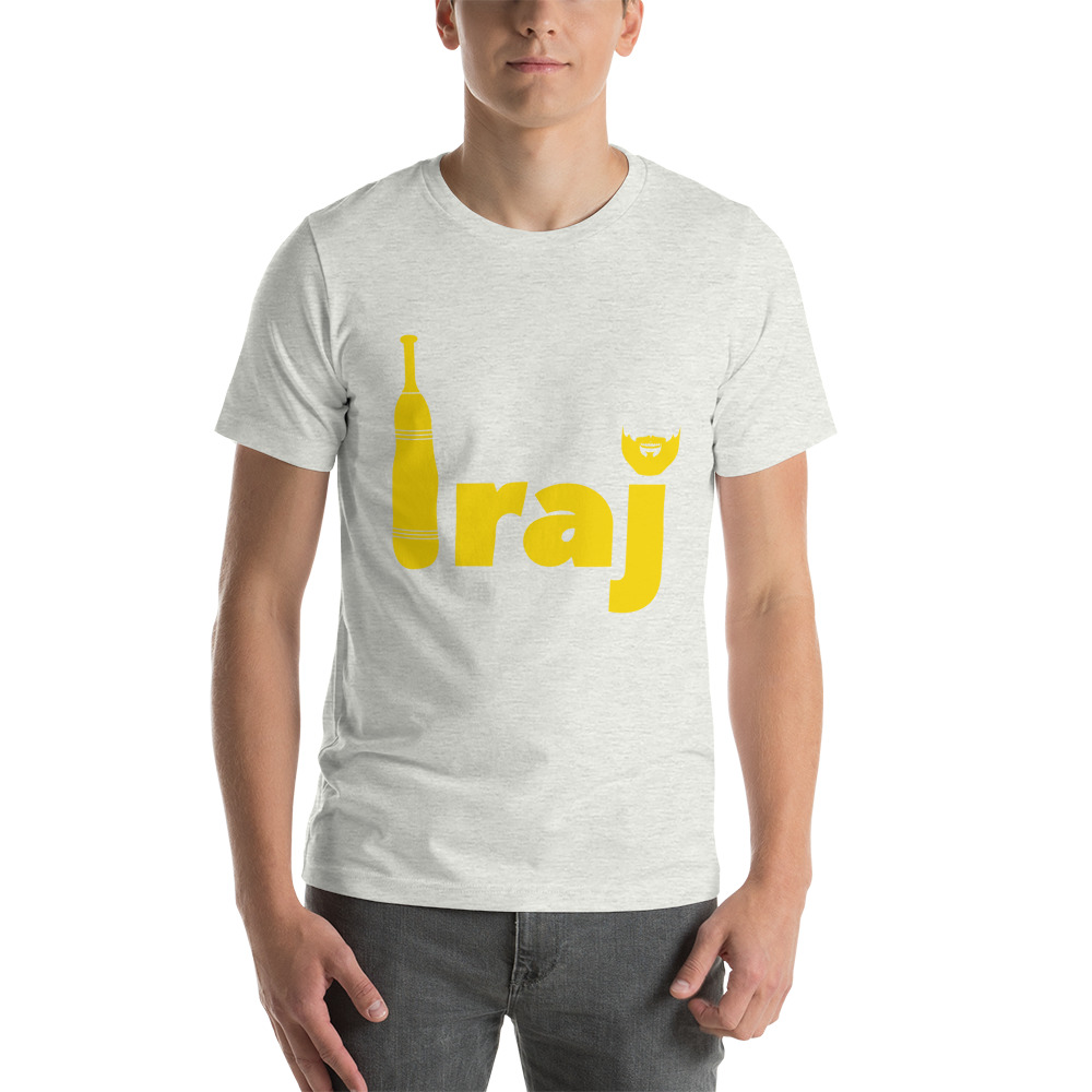 "Iraj" by Iraj Azizpour Shirt, Yellow Logo