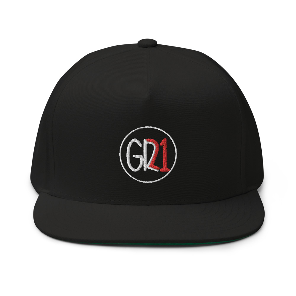 "GR 21" by Giana Romano Hat, White/Red Logo
