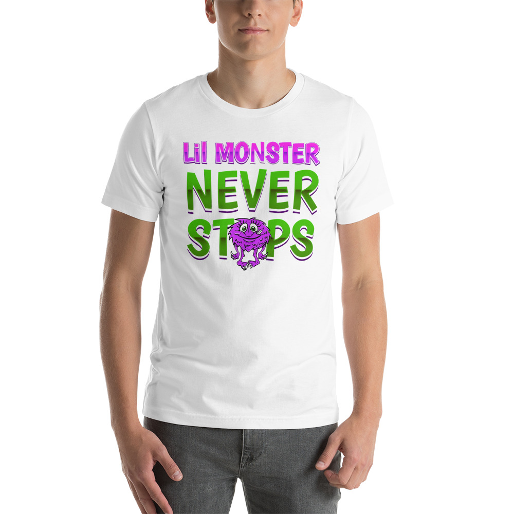 Lil Monster Never Stops by Vanessa Demopoulos, T-Shirt