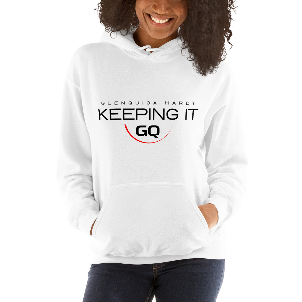 "Keeping It GQ" by Glenquioa Hardy Hoodie, Black Logo