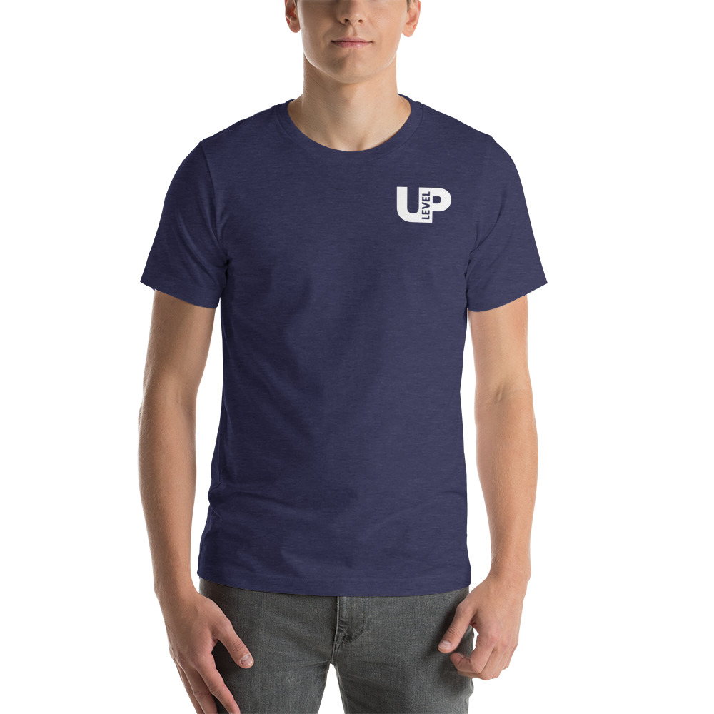 "LevelUp"  by Cooper Donlin T-Shirt, White  Mini Logo