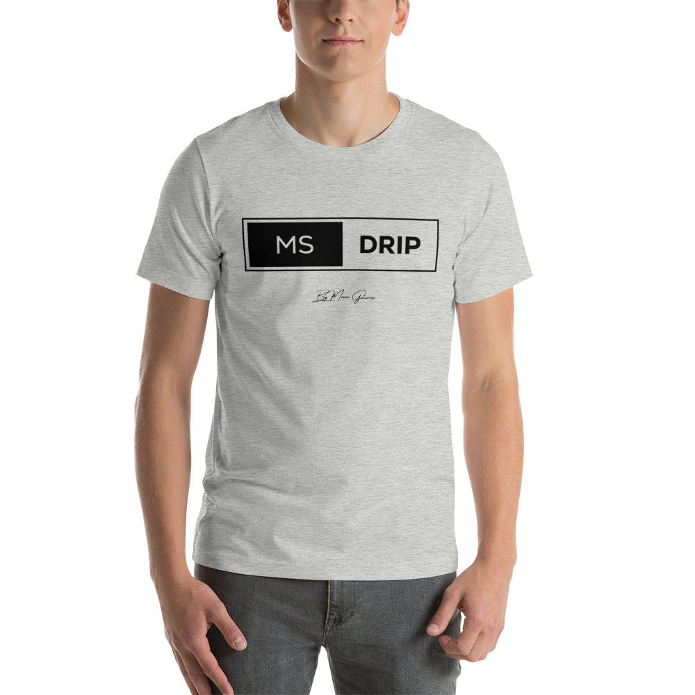 "MS Drip" by Mauro Gutierrez Shirt, Black Logo