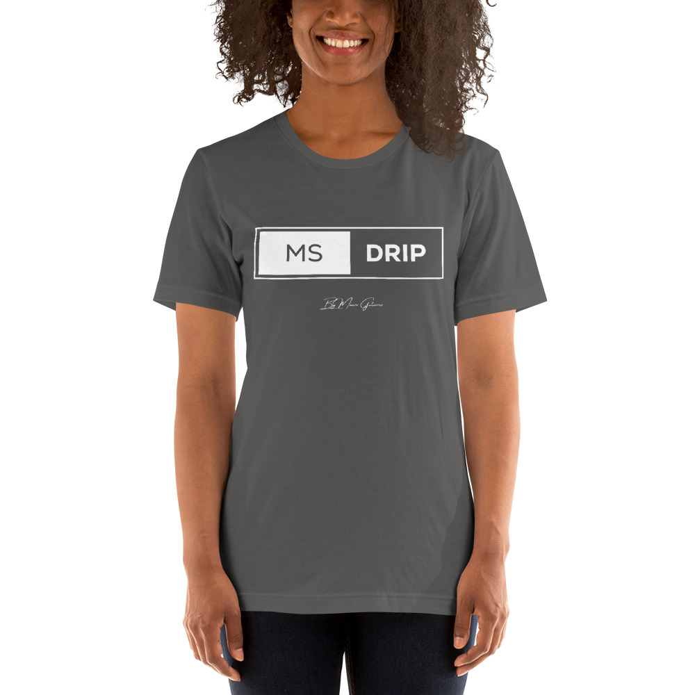 "MS Drip" by Mauro Gutierrez Shirt, White Logo
