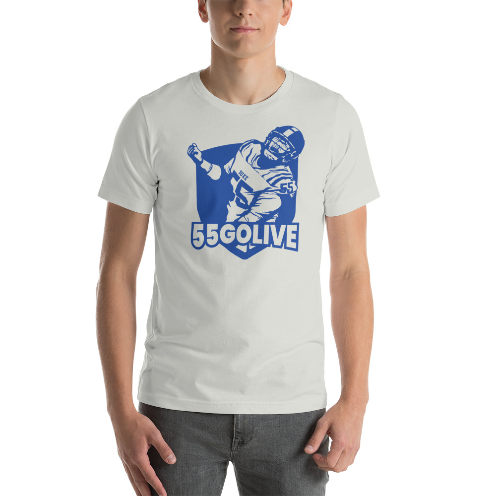 55 GOLIVE by Ja'Mion Franklin T-Shirt, Blue Logo