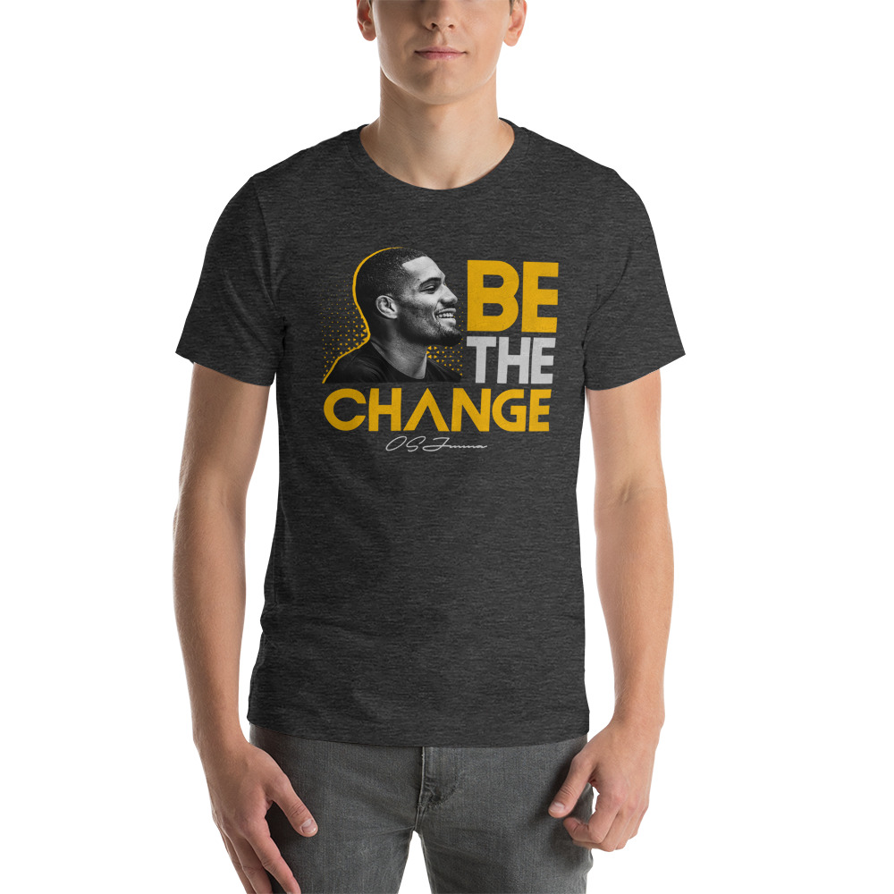 Be The CHANGE by Orlando Sanders T-Shirt, White Logo on MILLIONS Be The CHANGE by Orlando Sanders T-Shirt, White Logo