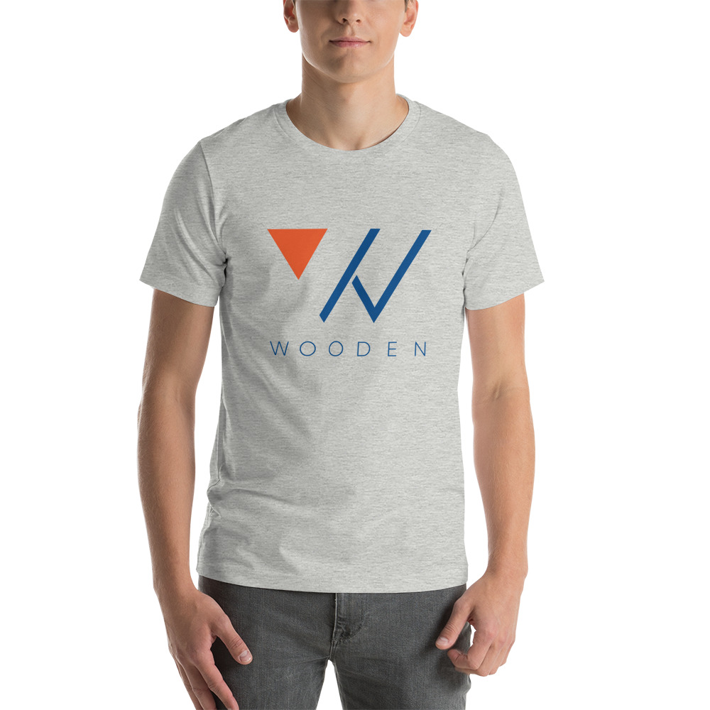 "W" by Caleb Wooden Shirt, Dark Logo