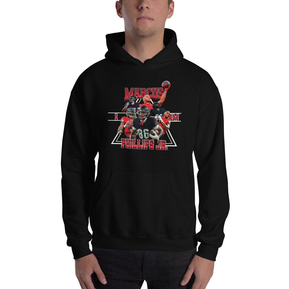 I am Marcus Phillips Jr  Hoodie, White Logo
