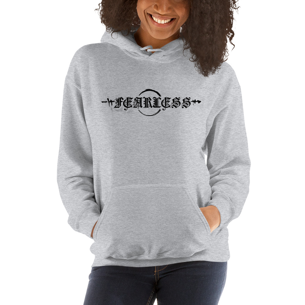 Fearless Fly by Anicka Newell Hoodie, Black Logo