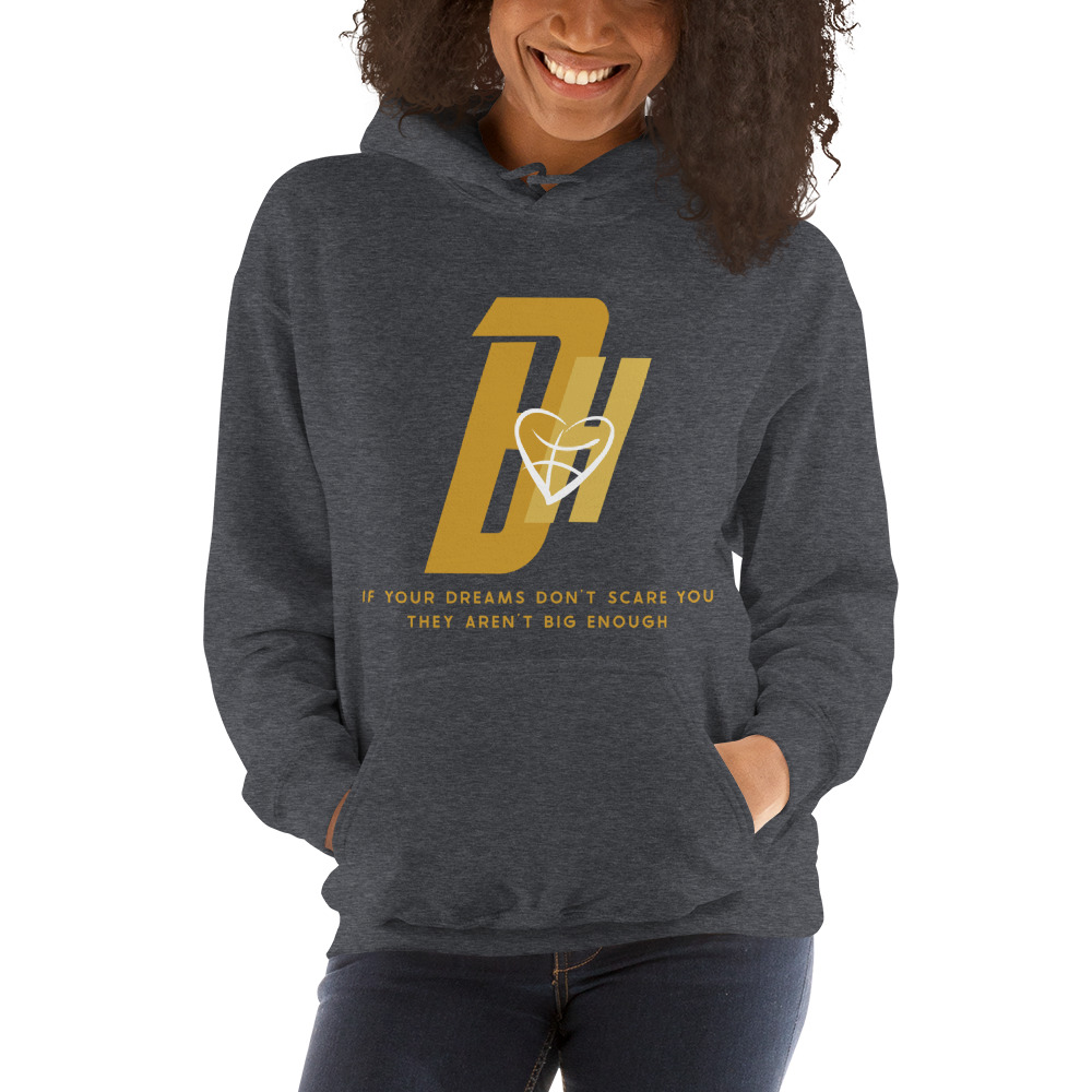 BH by Bria Hartley Hoodie, Mustard Gold Logo
