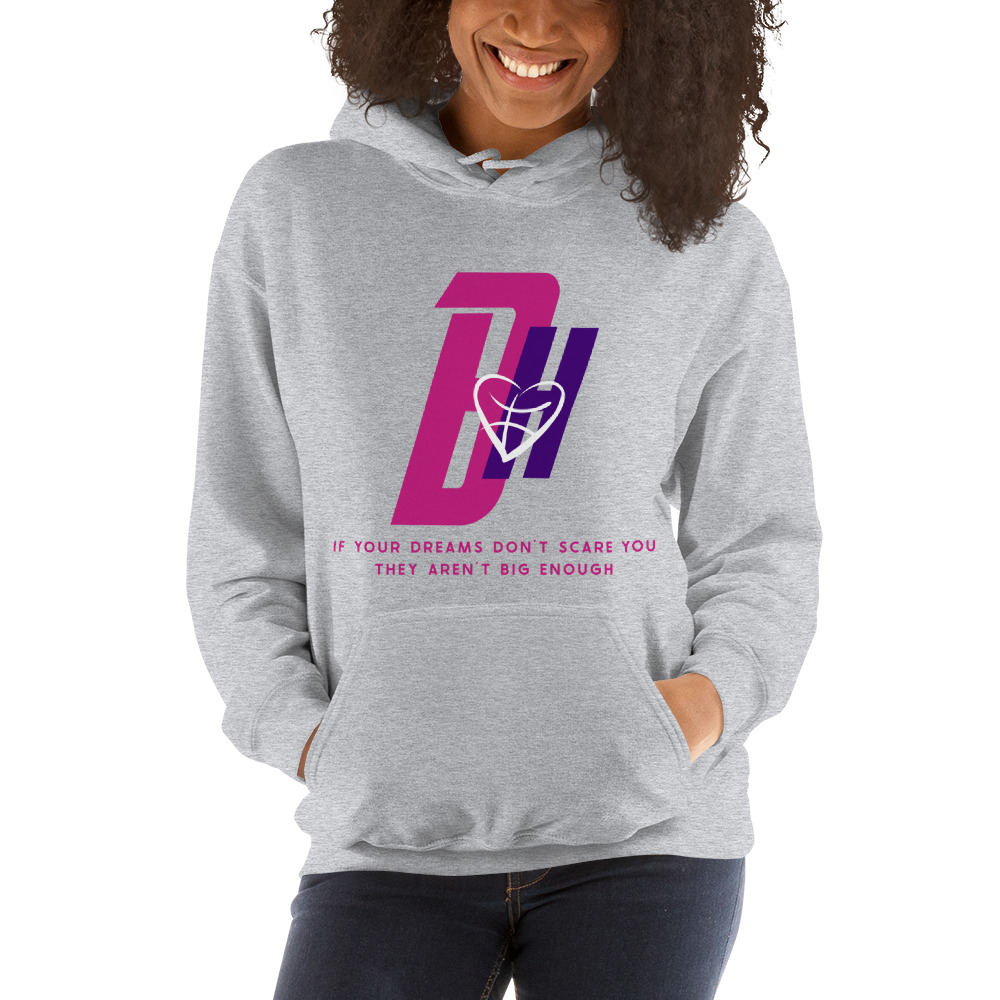 BH by Bria Hartley Hoodie, Hot Pink Purple Logo