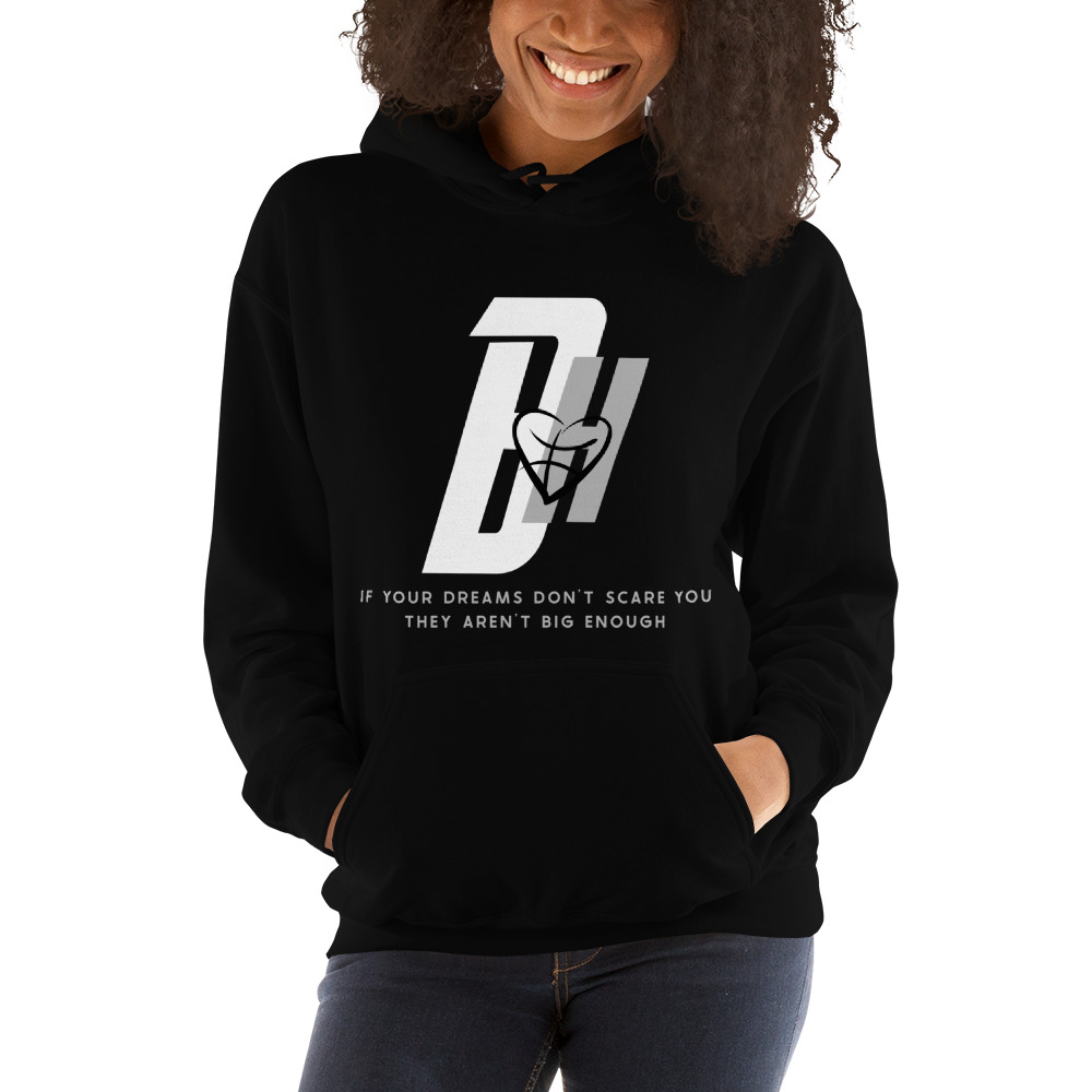 BH by Bria Hartley Hoodie, White Gray Logo