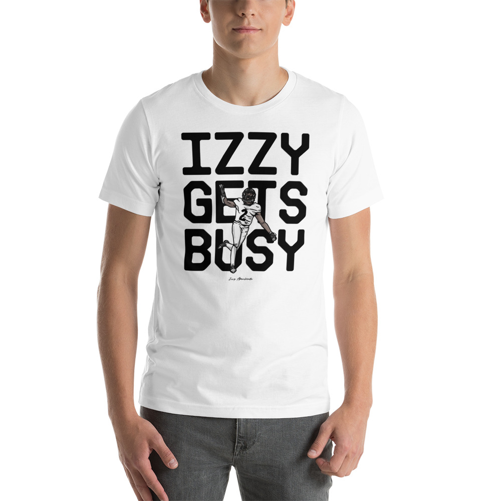 "Izzy Gets Busy" by Izzy Abanikanda, T-Shirt