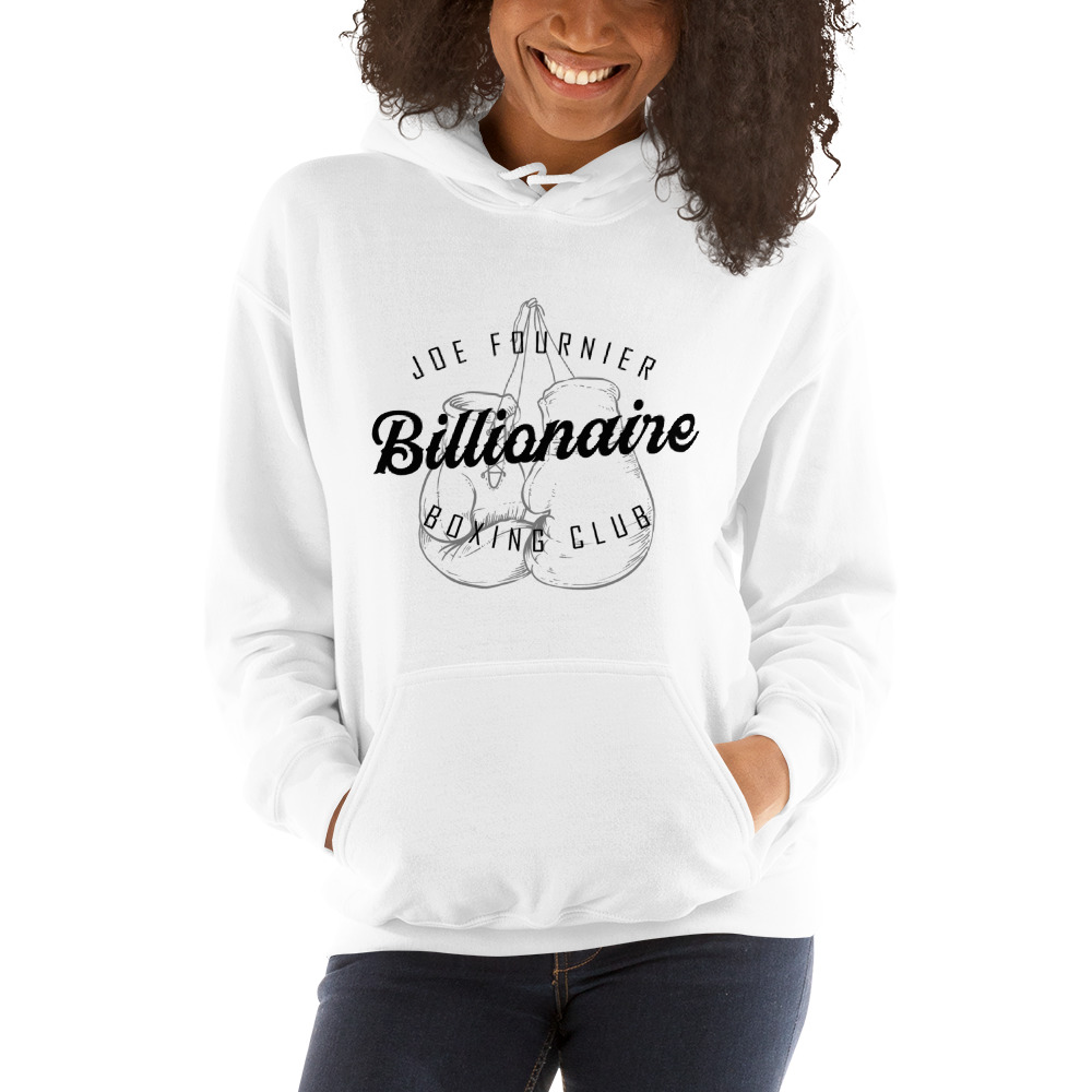 Billionaire Boxing Club by Joe Fournier Hoodie, White Logo