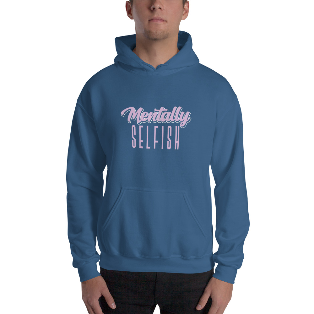 "Mentally Selfish" by Kyla Mclaurin Men's Hoodie, Light Logo