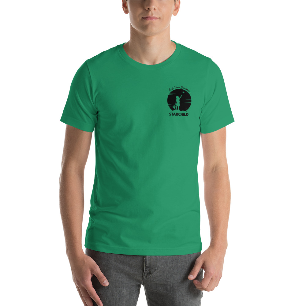 "Starchild " by Mitch Louis-Charles T-shirt, Black Logo on MILLIONS "Starchild " by Mitch Louis-Charles T-shirt, Black Logo