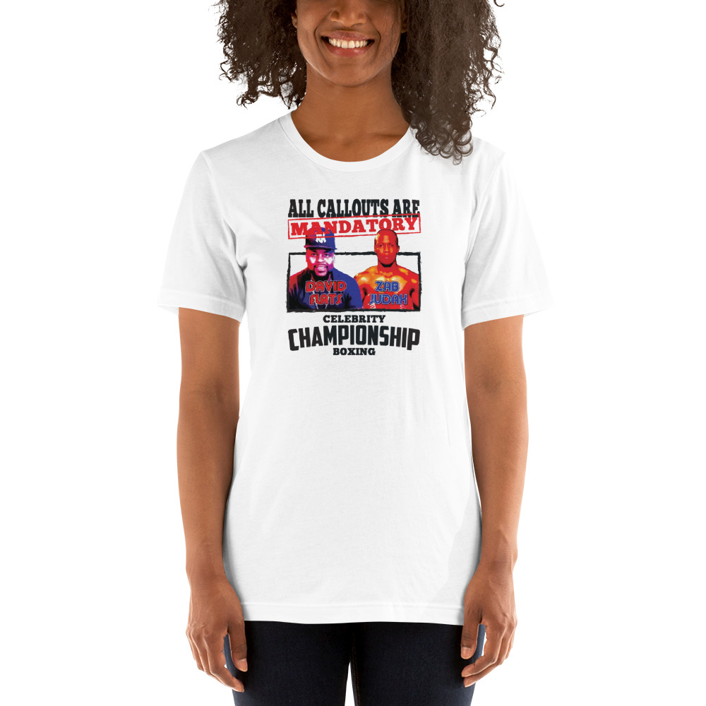 Celebrity Championship Boxing by David Sparks ’s T-Shirt, Black Logo
