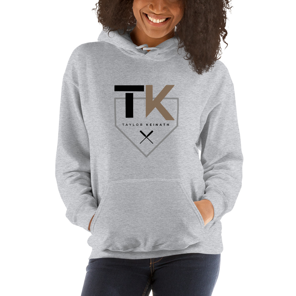 "TK" by Taylor Keinath Hoodie, Black Logo