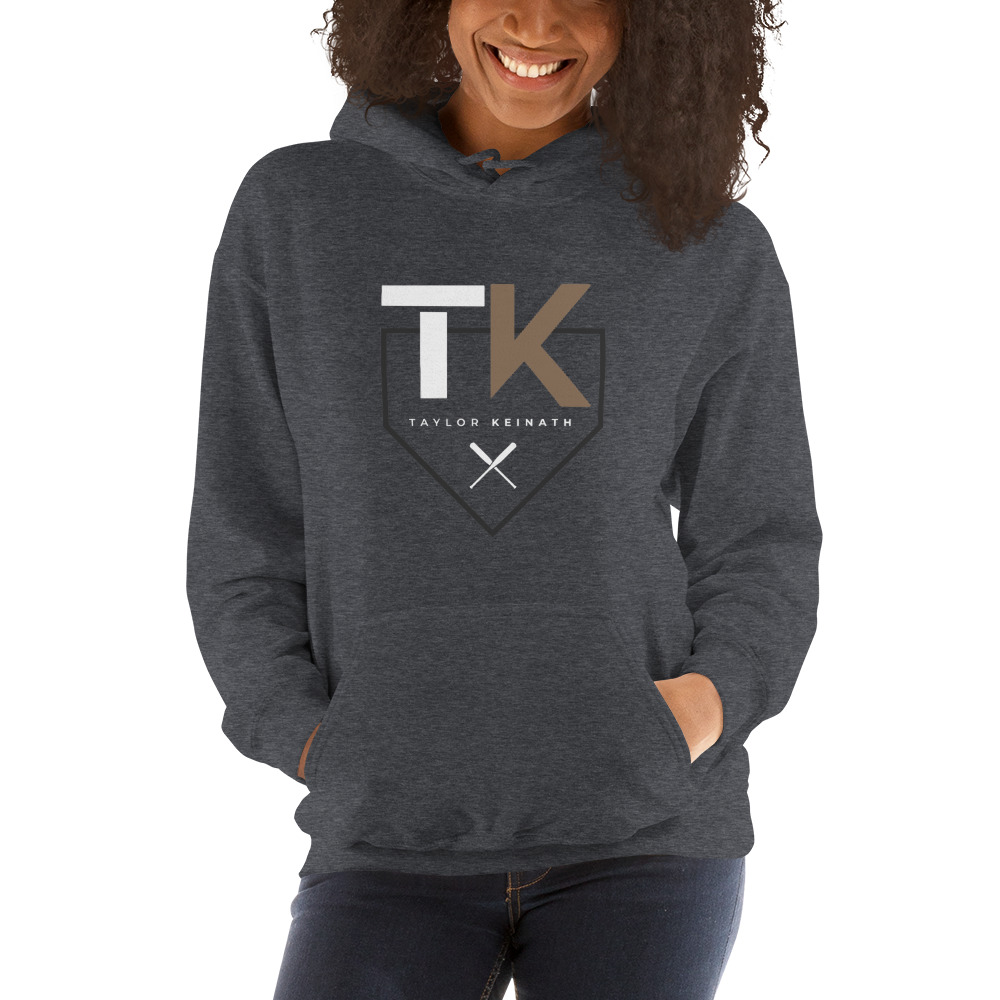 "TK" by Taylor Keinath Hoodie, White Logo