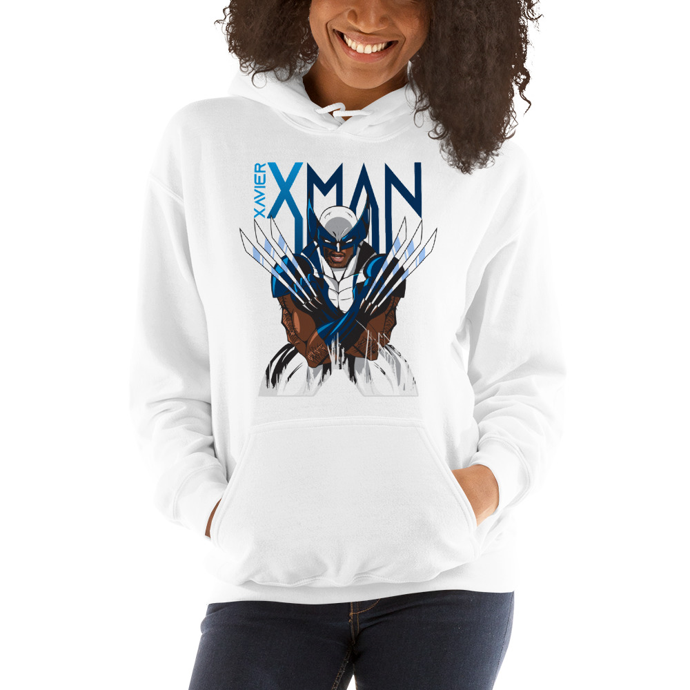XMAN by Xavier Rhodes Hoodie, Black Logo