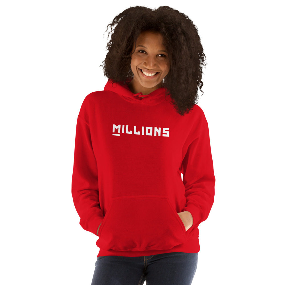 Millions Hoodie, White Logo