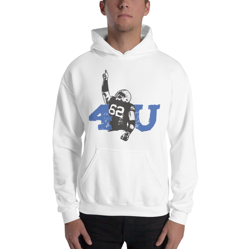 "4U" by Atunaisa Mahe Hoodie, Dark Logo