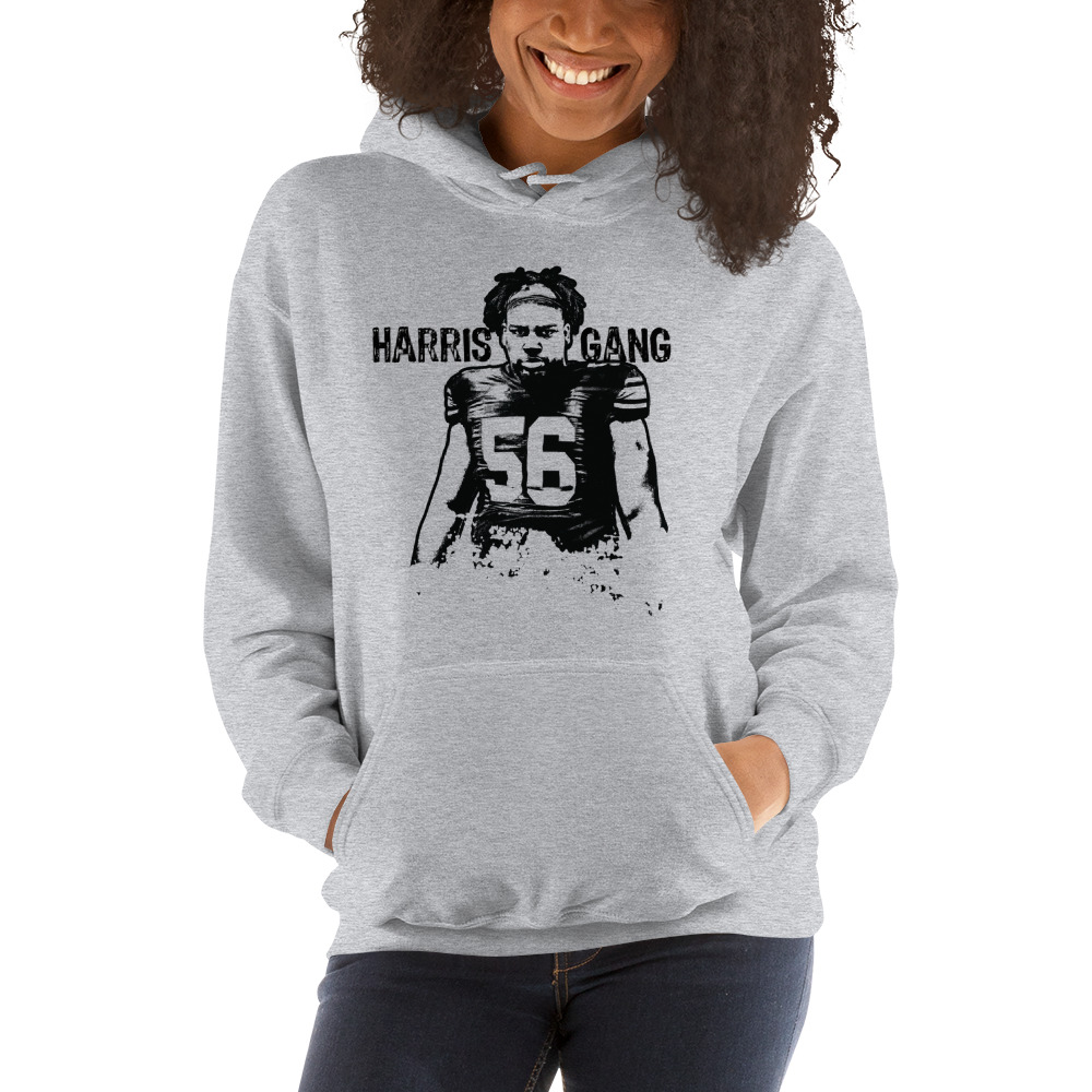"Harris Gang" by Ej Harris Hoodie, Black Logo