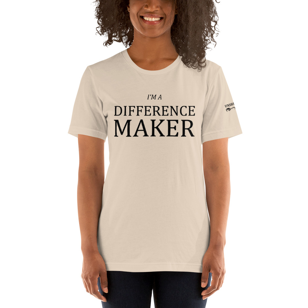 "I'm A Difference Maker" by Brad Cousino Shirt, Black Logo on MILLIONS "I'm A Difference Maker" by Brad Cousino Shirt, Black Logo