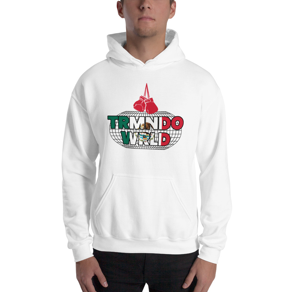 TRMNDO WRLD by Kendo Castaneda Hoodie, Dark Logo