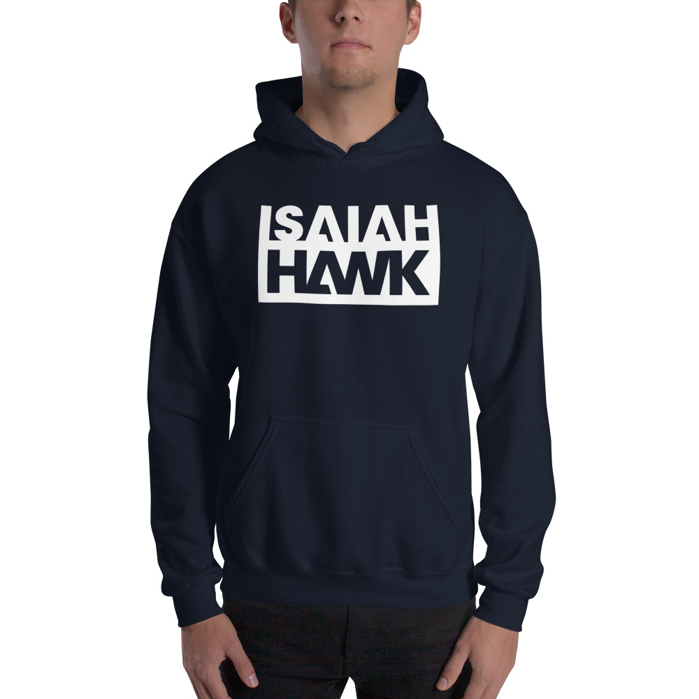 Isaiah Hawk Unisex Hoodie, Light Logo