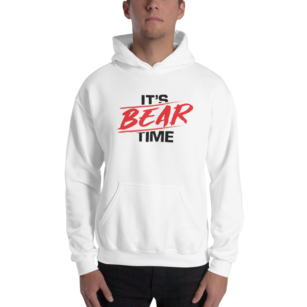 It’s BEAR time by Dearee Rogers Hoodie, Dark Logo