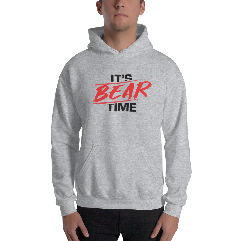 It’s BEAR time by Dearee Rogers Hoodie, Dark Logo