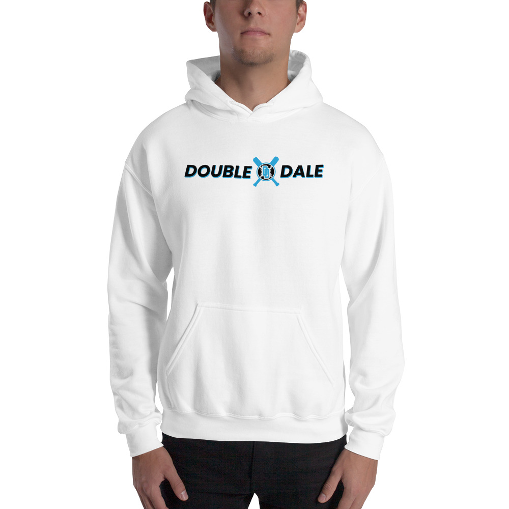 Double Dale by Caleb Lorbecki Unisex Hoodie, Dark Logo