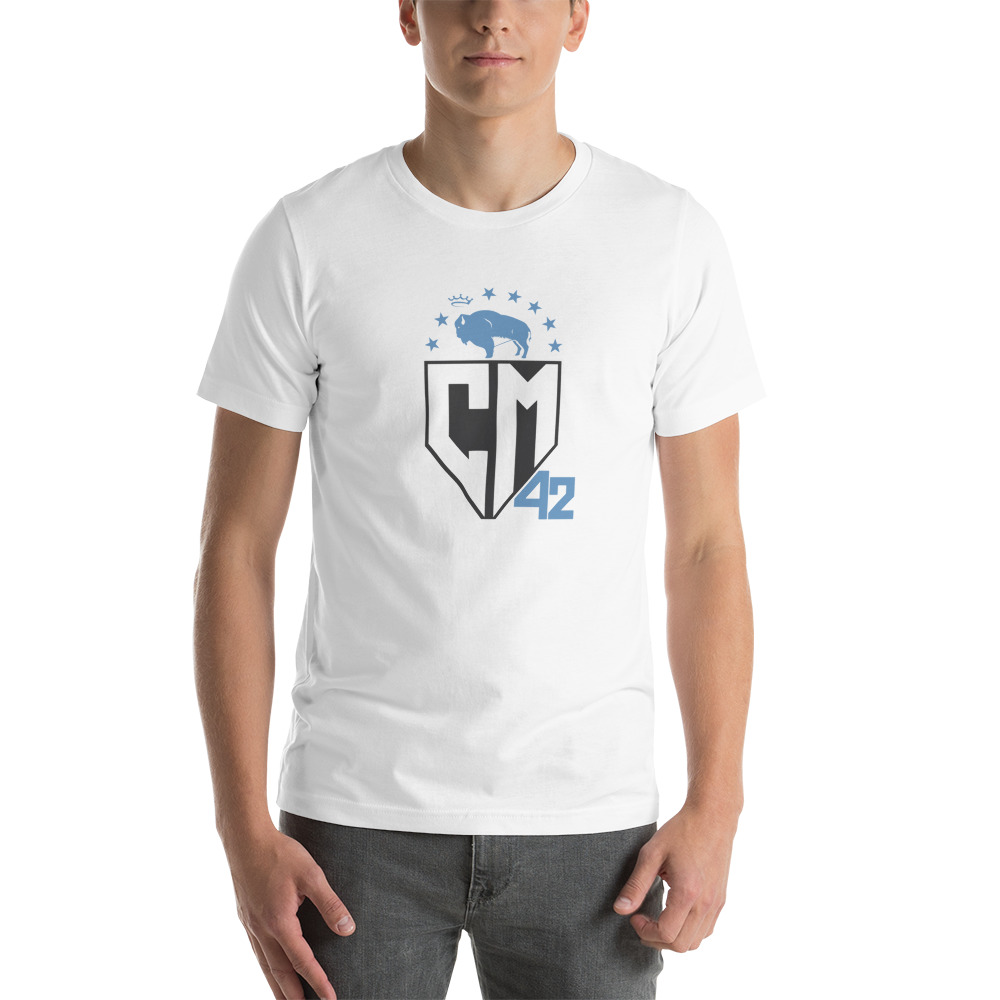 "CM 42" by Courtney Maud Shirt, Black Logo