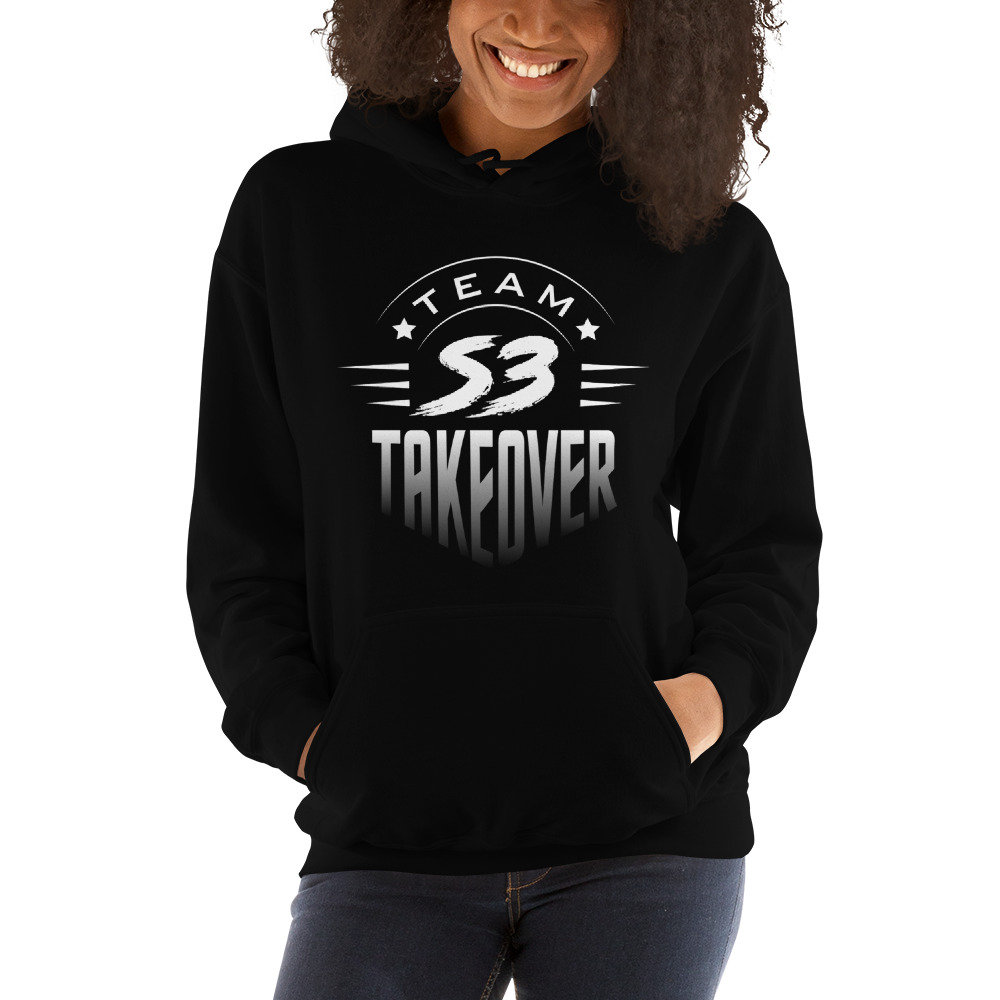 Team Takeover by Samuel Arnold Unisex Hoodie, White Logo on MILLIONS Team Takeover by Samuel Arnold Unisex Hoodie, White Logo
