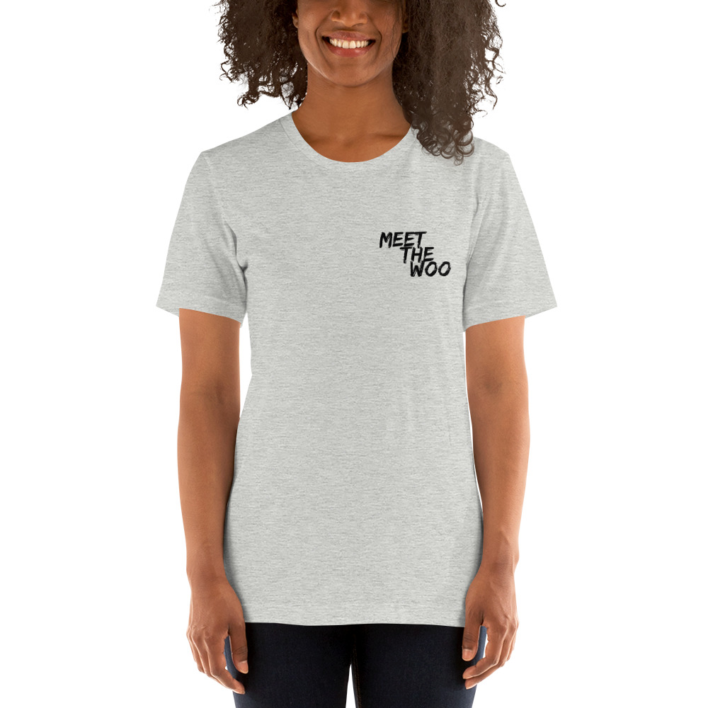 "Meet The Woo" by Mason Woo Shirt, Black Logo