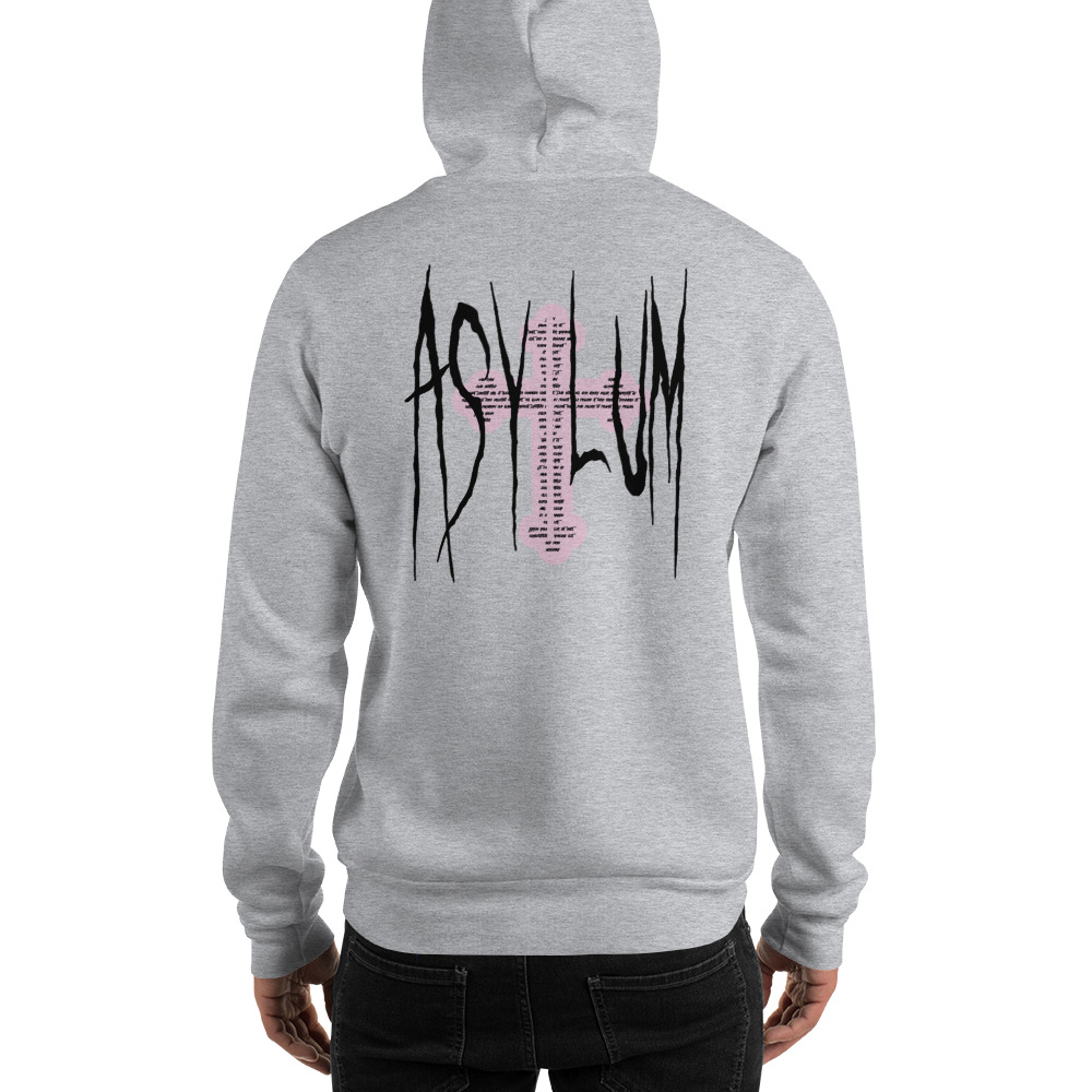 ASYLUM by Mardrecus Moreland Men's Hoodie, Black Logo