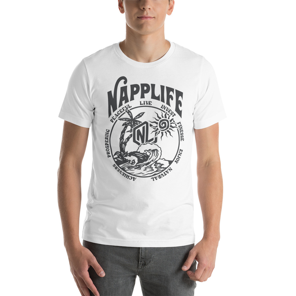 NAPPLIFE by Ja'Quez Davis T-Shirt, Black Logo on MILLIONS NAPPLIFE by Ja'Quez Davis T-Shirt, Black Logo