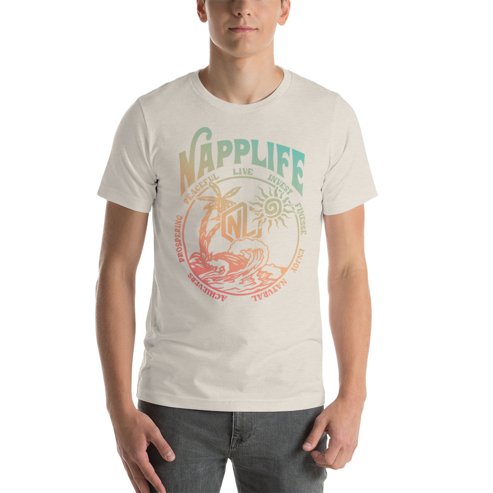 NAPPLIFE by Ja'Quez Davis T-Shirt, Gradient Logo on MILLIONS NAPPLIFE by Ja'Quez Davis T-Shirt, Gradient Logo