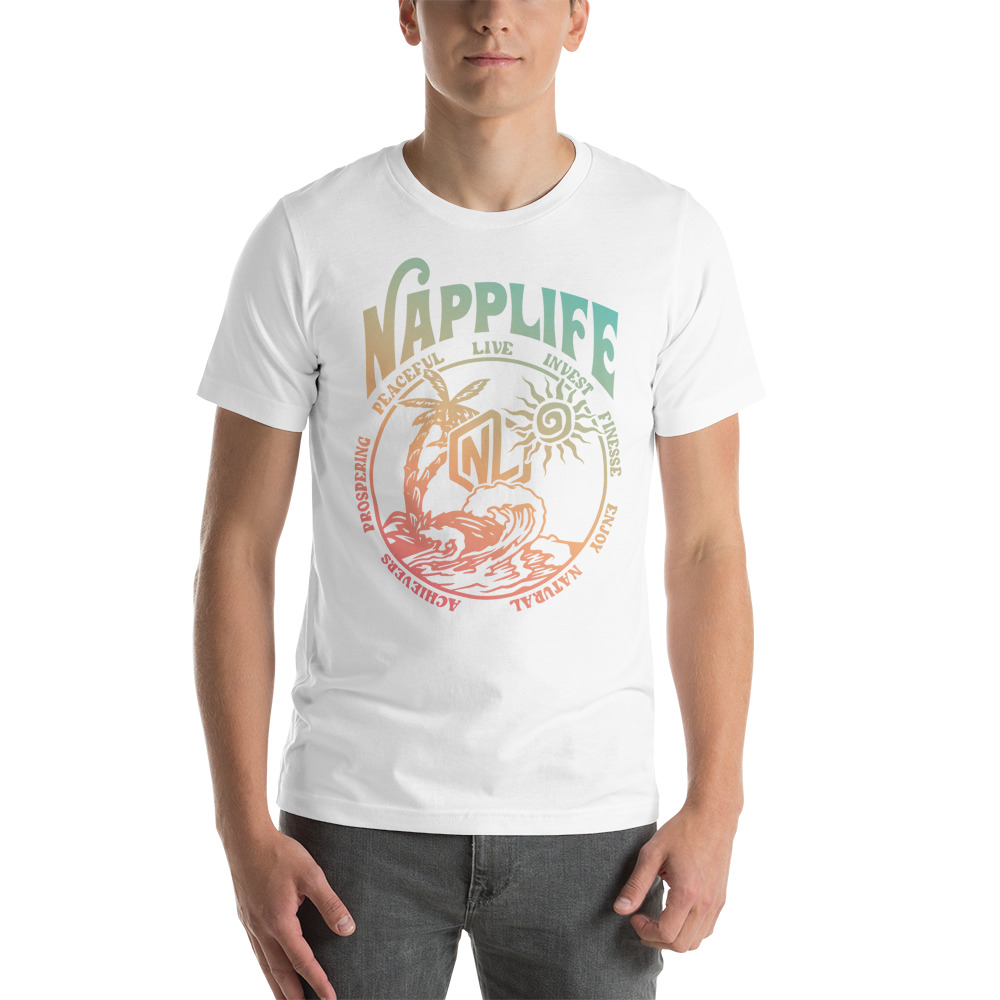 NAPPLIFE by Ja'Quez Davis T-Shirt, Gradient Logo on MILLIONS NAPPLIFE by Ja'Quez Davis T-Shirt, Gradient Logo