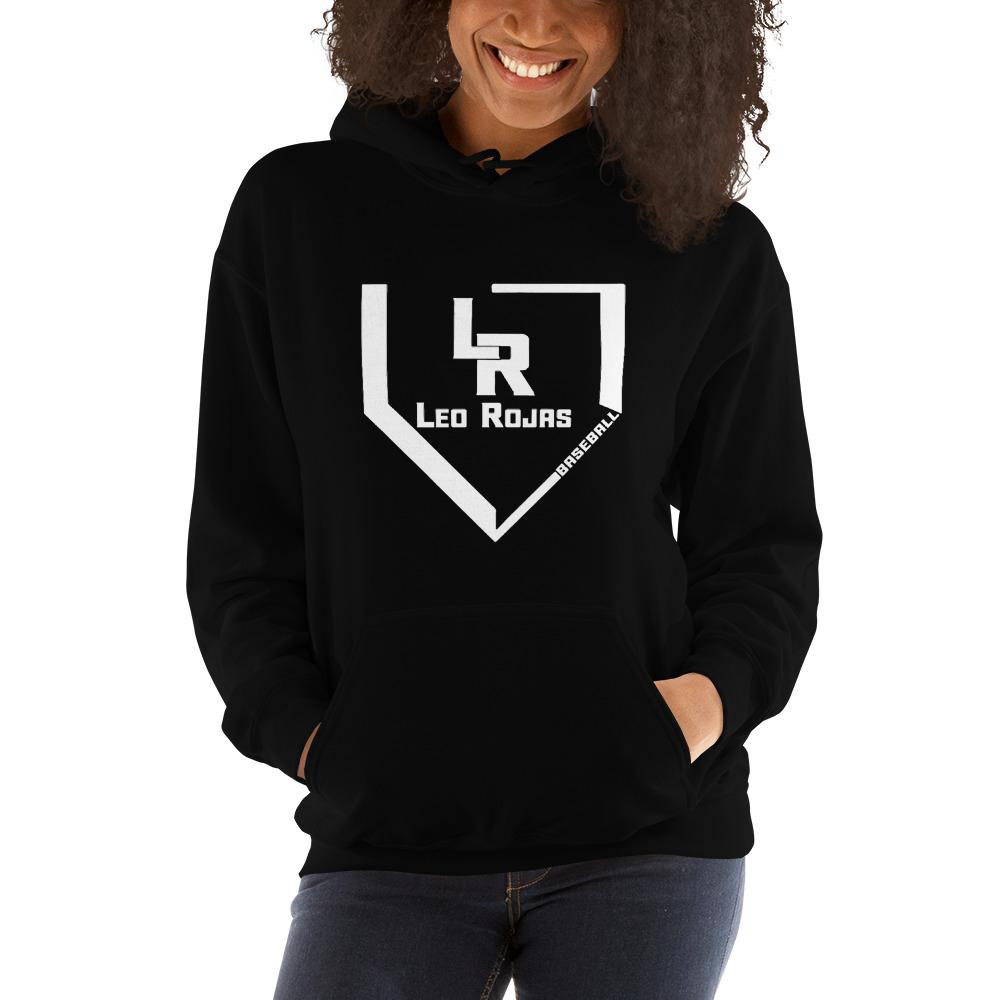 "LR Baseball" by Leo Rojas Hoodie, Light Logo