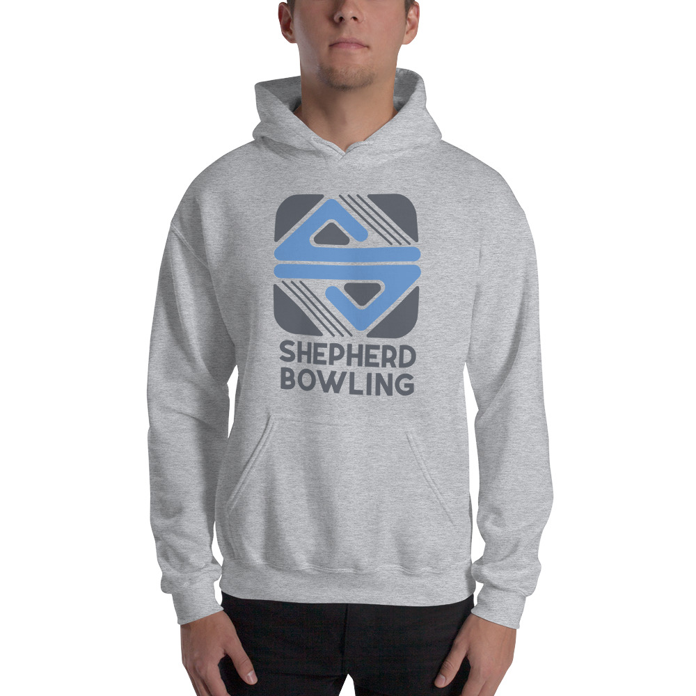  Shepherd Bowling Unisex Hoodie. Dark Logo